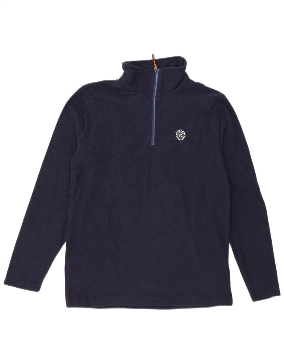 Avirex Pull polaire à col zippé pour homme en polyester bleu marine moyen