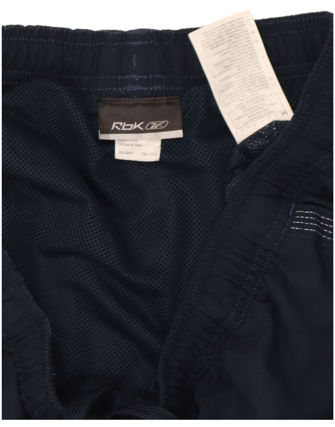Reebok Short de sport homme grand bleu marine polyester