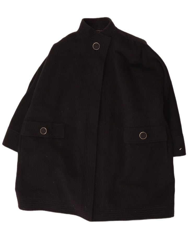 vintage Femmes Overcoat Overcoat UK 18 XL Laine d’Alpaga Noir