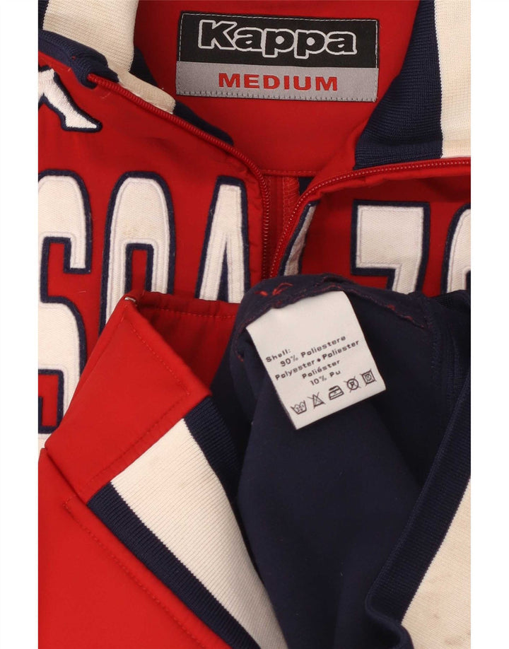 Kappa Veste de Survêtement Graphique Homme Rouge Moyen Polyester Colorblock