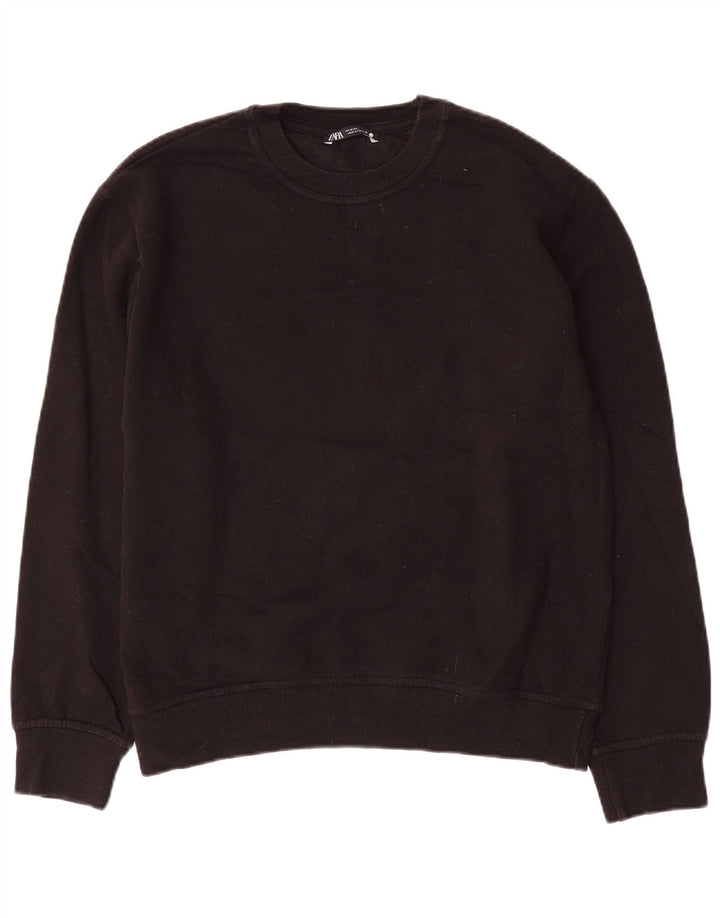 Zara Sweat-shirt pour femme UK 44 en coton noir moyen