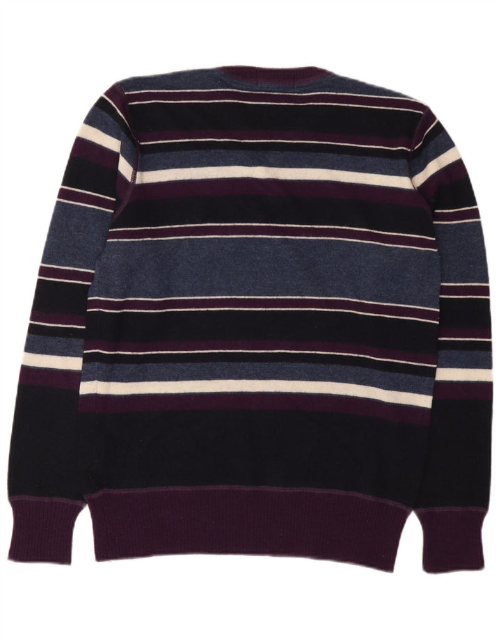 North Sails Pull à col rond pour homme en laine rayée multicolore