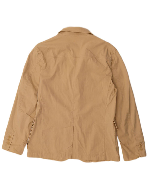 Geox Veste blazer Respira 3 boutons pour homme UK 40 Large Beige Coton