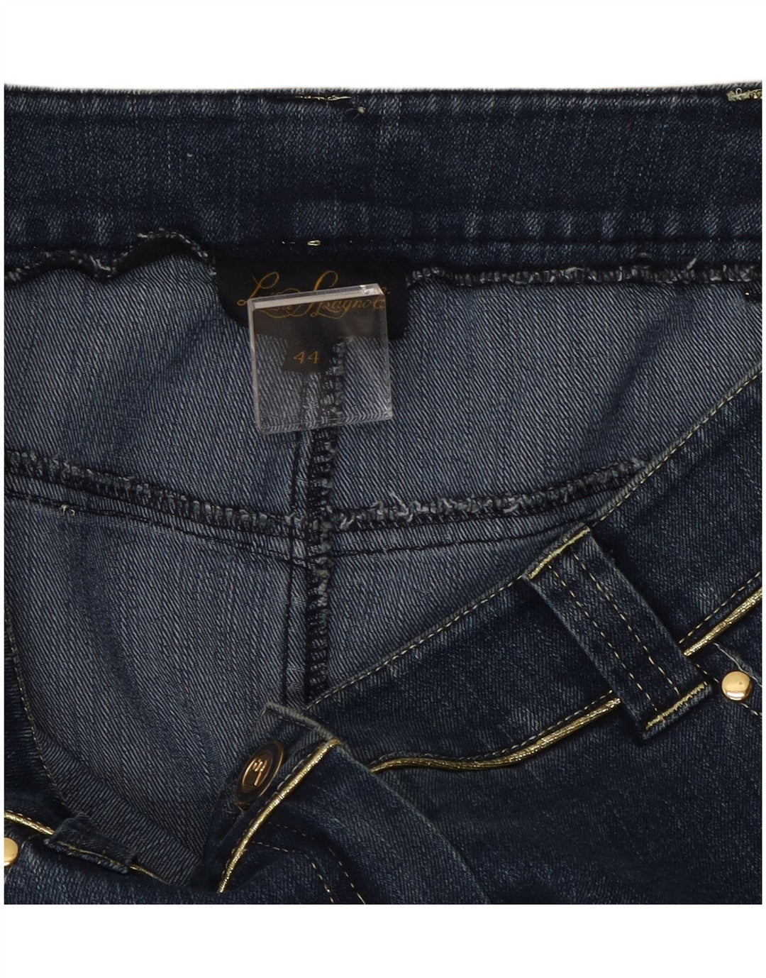 Luisa Spagnoli Jupe en jean pour femme IT 44 Medium W28 Bleu Coton