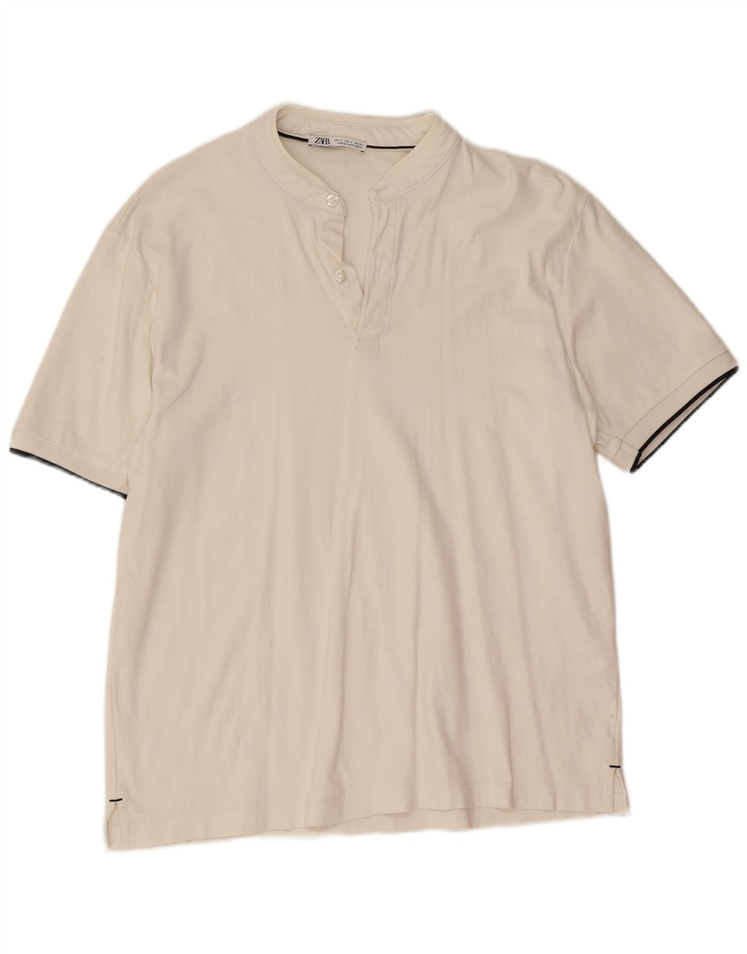 Zara Polo Homme Petit Blanc Coton