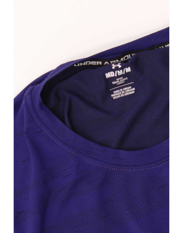 Under Armour T-Shirt Homme Bleu Marine Rayé Moyen