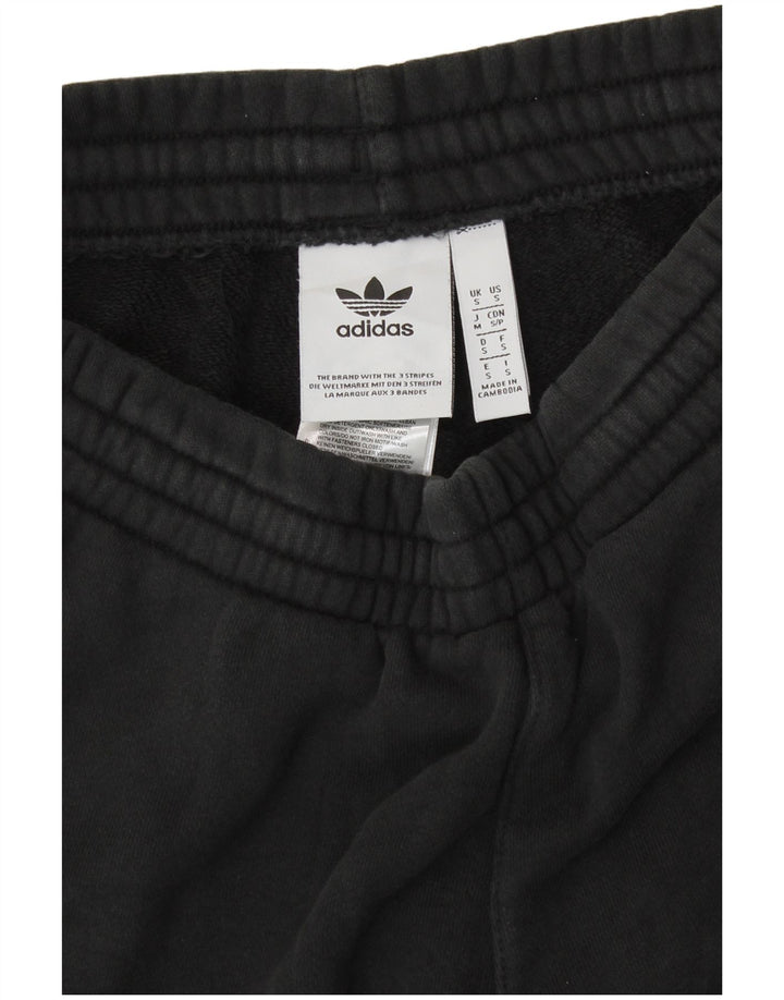ADIDAS Pantalon de survêtement graphique pour femme Joggers UK 8 Small Noir Coton