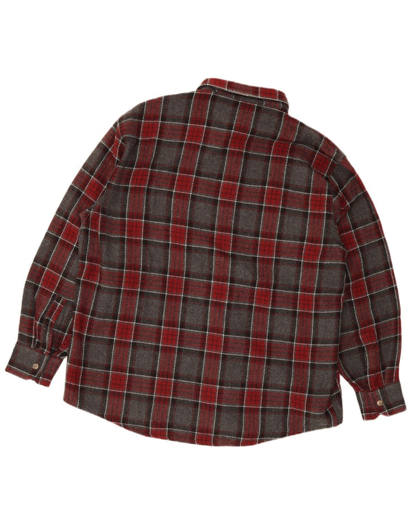 European Project Chemise en flanelle pour homme 2XL Gris à carreaux Acrylique