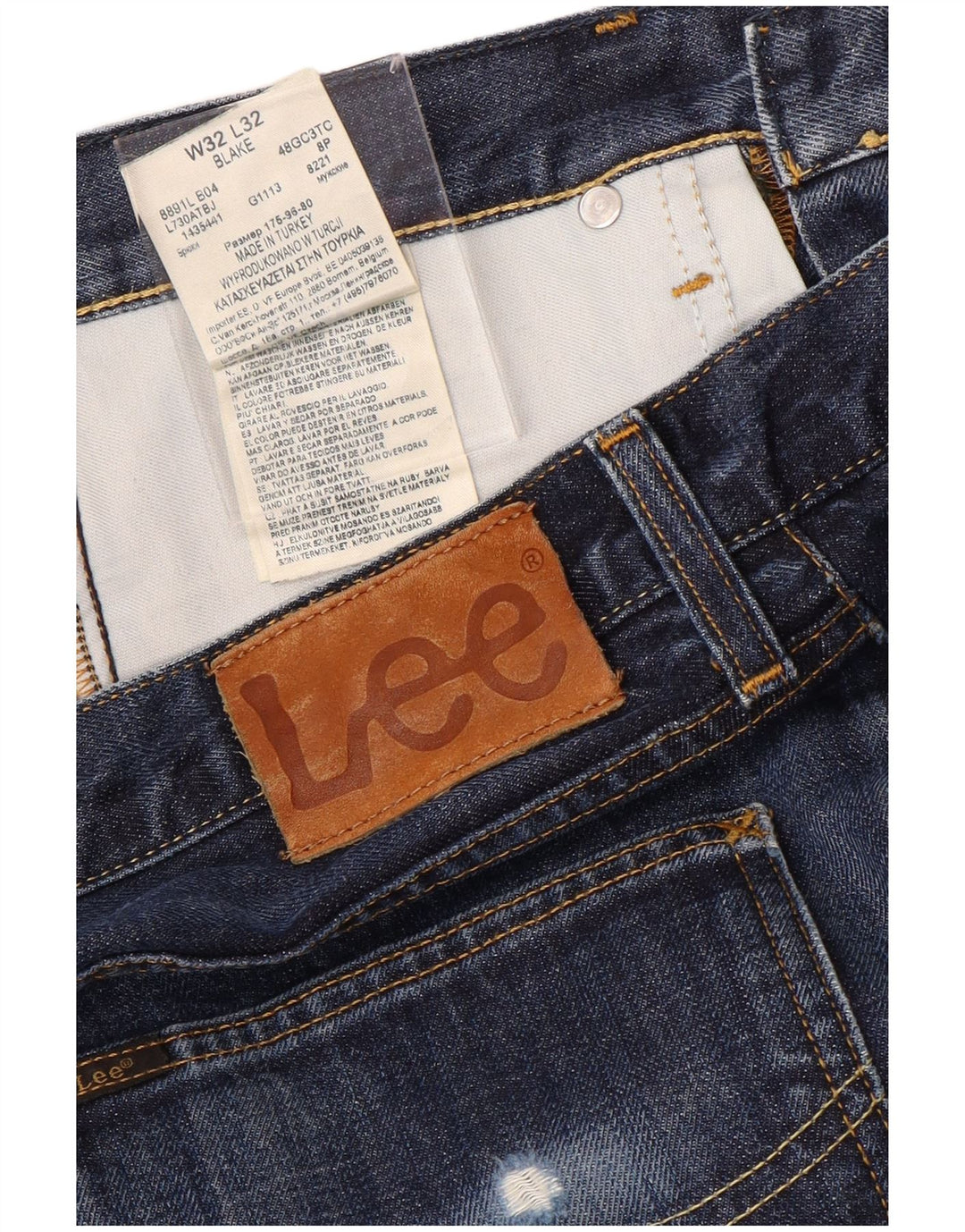 LEE Jean Droit Blake Homme W32 L32 Bleu Coton