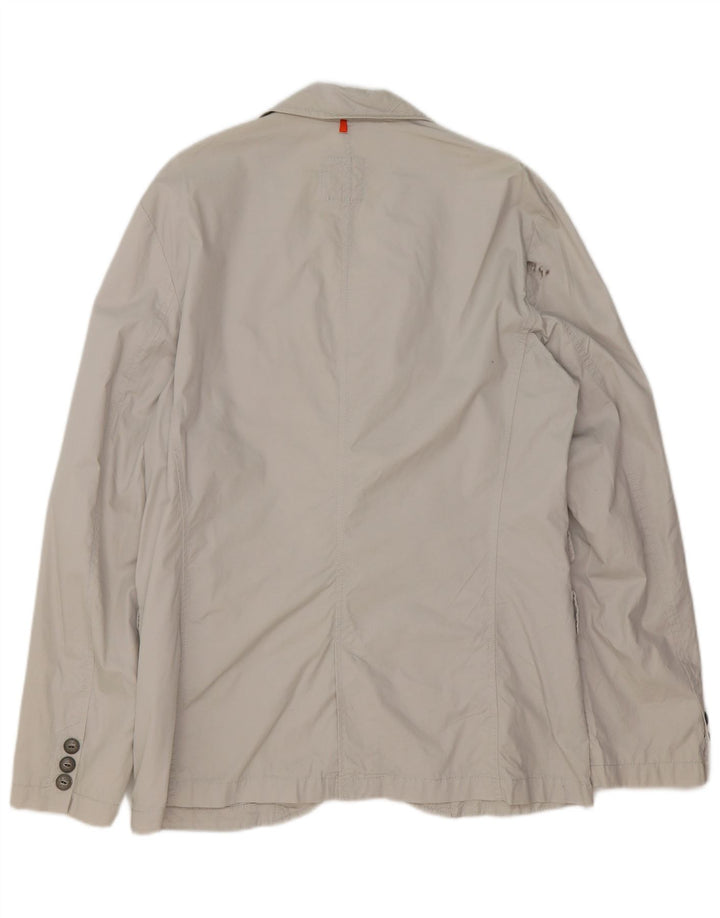 Hugo Boss Veste blazer à 2 boutons pour homme UK 52 XL Gris Coton
