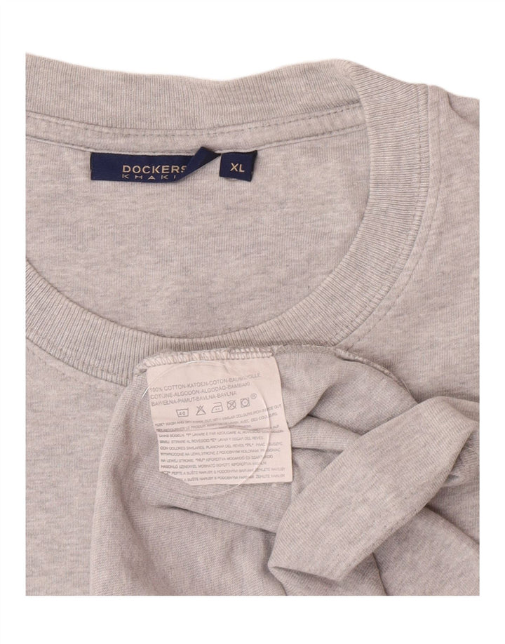 Dockers Haut Graphique Homme Manches Longues XL Gris Coton
