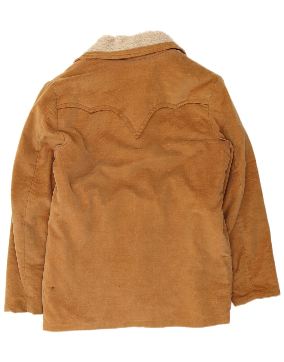 vintage Mens Sherpa Jacket UK 40 Grand Brown Colourblock
