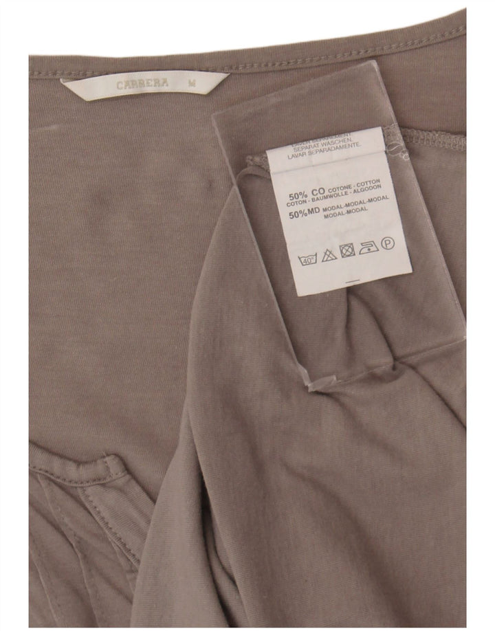 Carrera Femme Top Manches Longues UK 12 Gris Moyen Coton