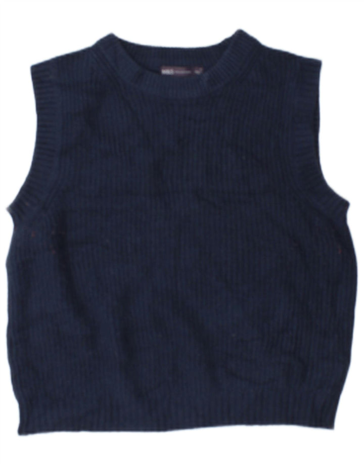 Marks & Spencer Débardeur court surdimensionné pour femme UK 10 Small Bleu marine