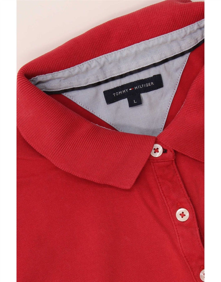 Tommy Hilfiger Polo Femme UK 14 Large Rouge