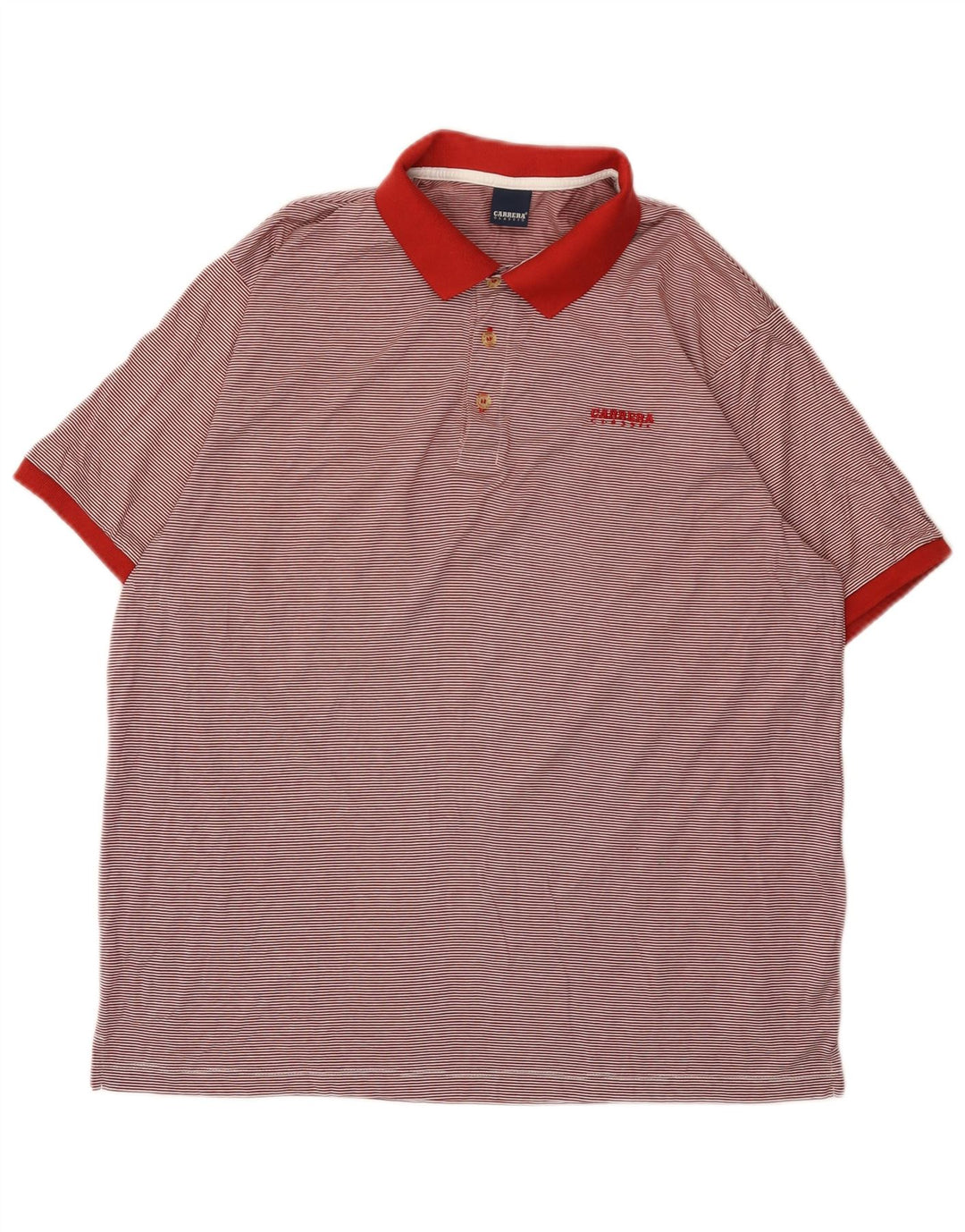 Carrera Polo Homme 3XL Rouge Rayé Coton