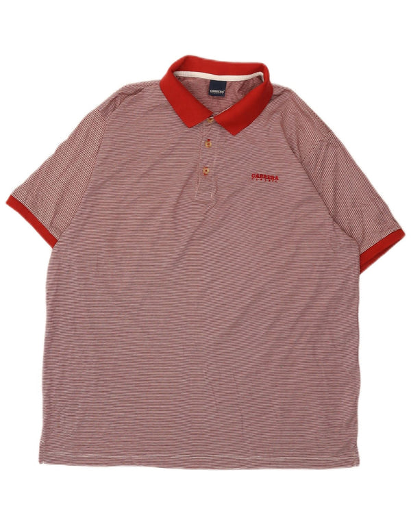 Carrera Polo Homme 3XL Rouge Rayé Coton
