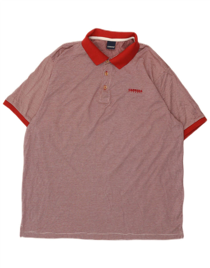 Carrera Polo Homme 3XL Rouge Rayé Coton