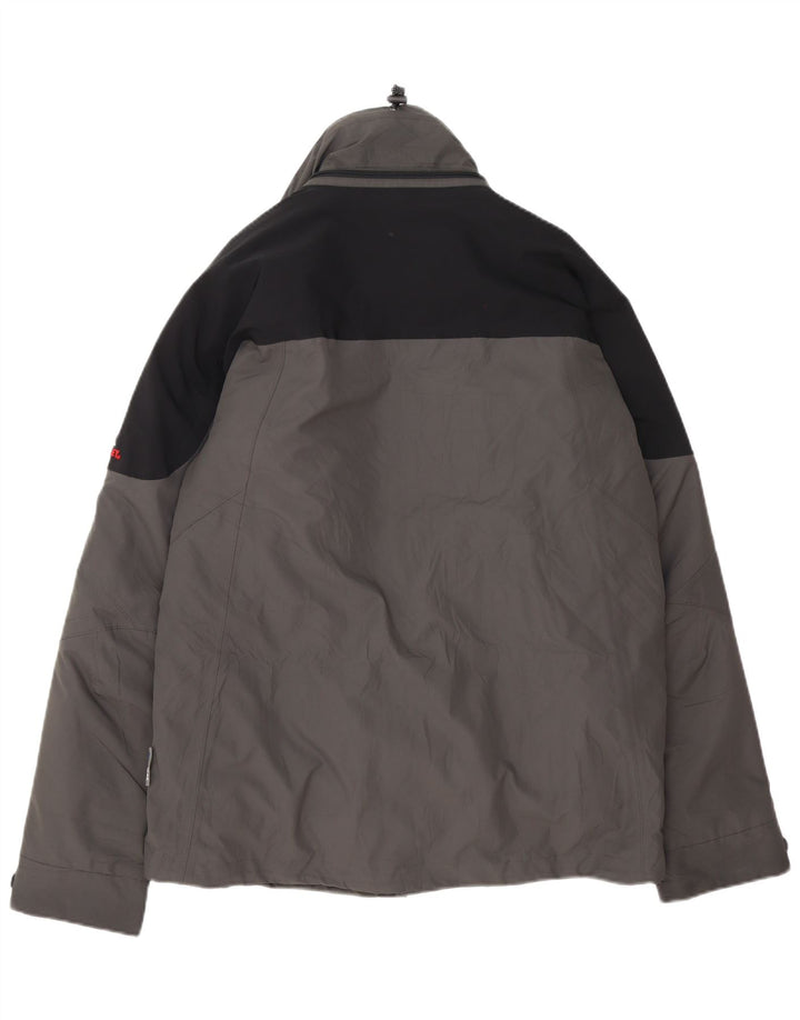 MC Kinley Veste coupe-vent à capuche pour homme UK 38 Gris moyen Colourblock
