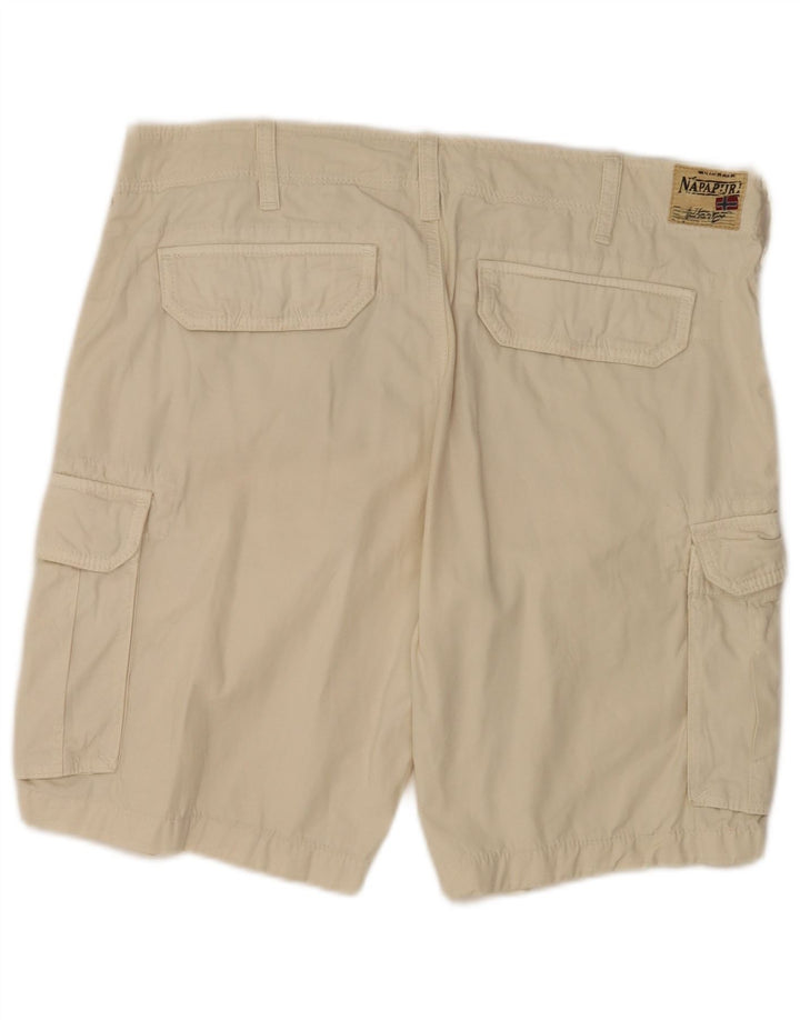 Napapijri Short Cargo Homme W33 Coton Beige Moyen