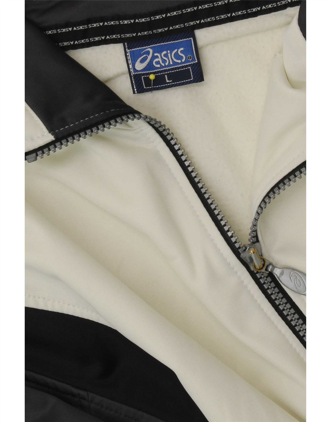Asics Veste de survêtement pour homme Large Blanc Colourblock
