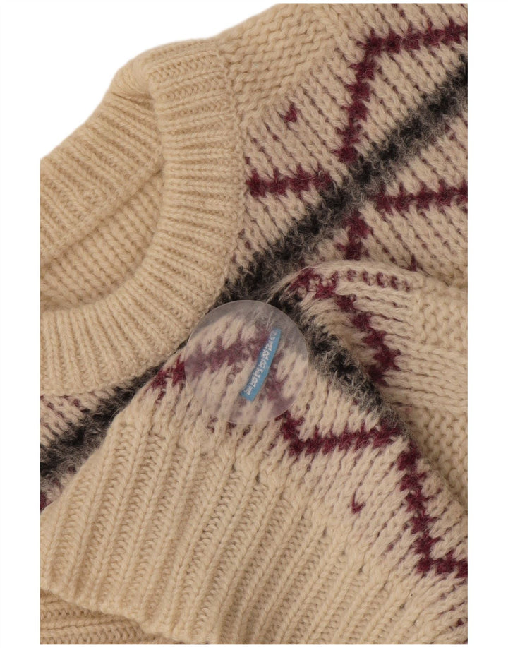 Carrera Pull à col rond pour homme Petit Blanc cassé Argyle/Diamant