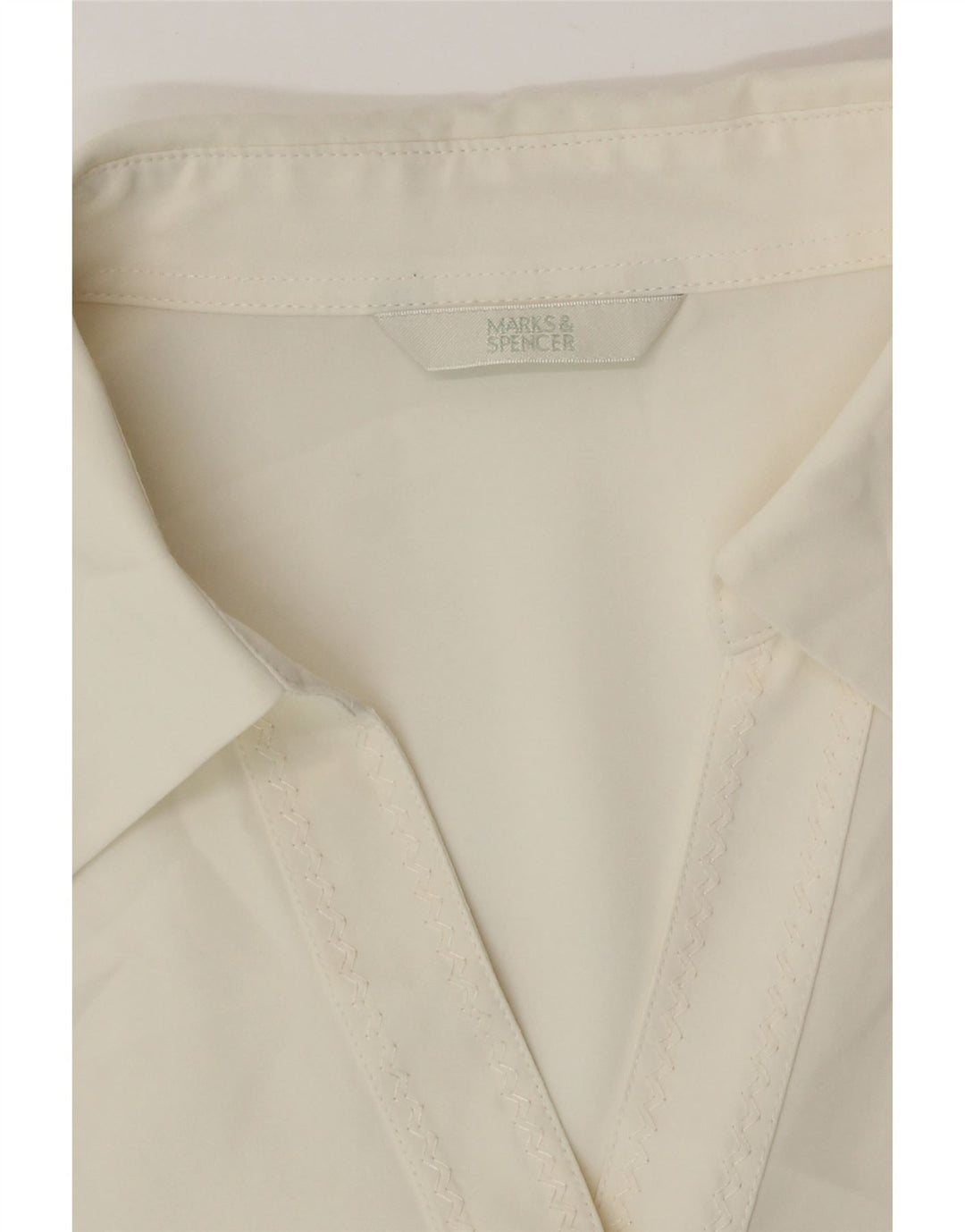 Marks & Spencer Chemise à manches courtes pour femme UK 18 XL Blanc cassé