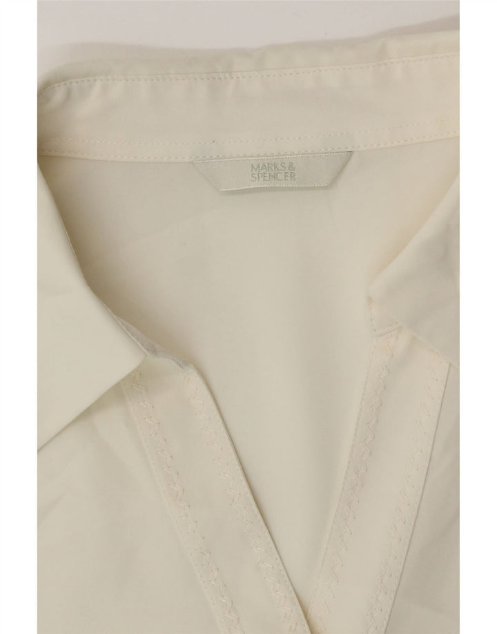 Marks & Spencer Chemise à manches courtes pour femme UK 18 XL Blanc cassé