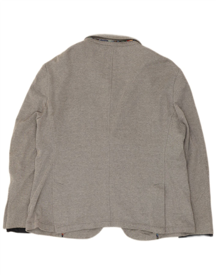 Zara Veste Blazer 2 Boutons Homme EU 56 XL Gris Polyester