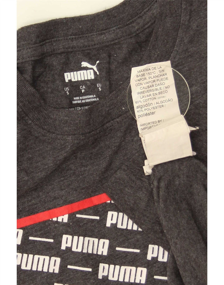 Puma T-Shirt Graphique Homme Petit Gris Coton