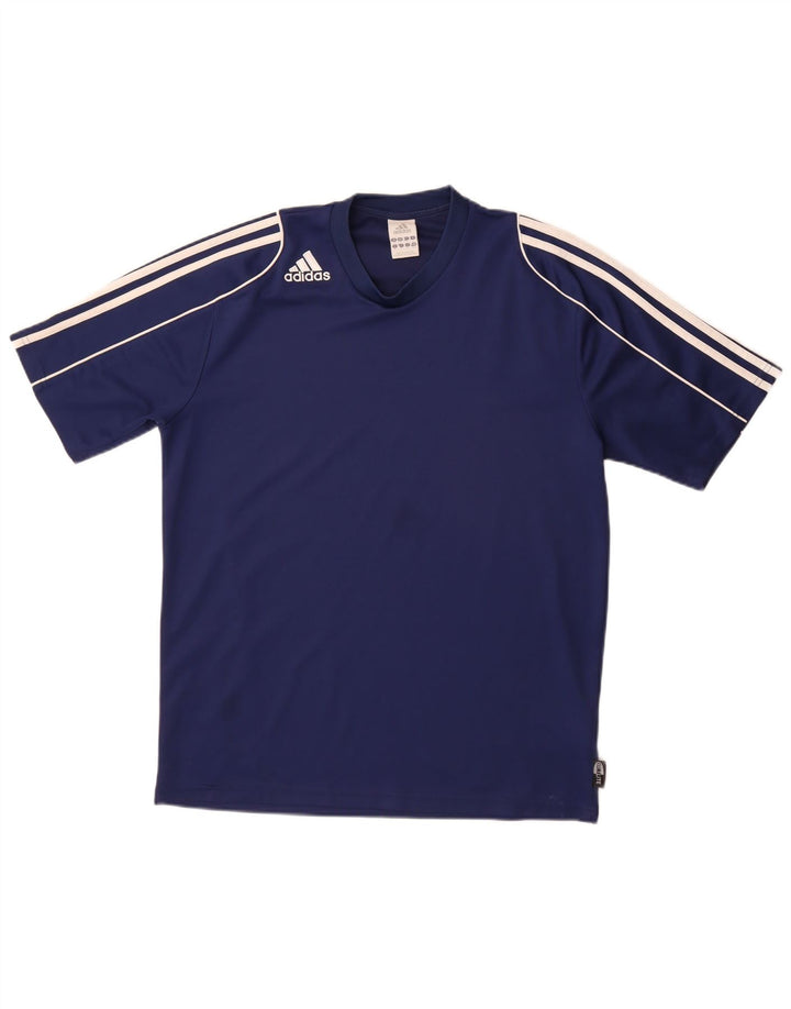 Adidas Homme Climalite T-Shirt Top Bleu Marine Moyen Polyester