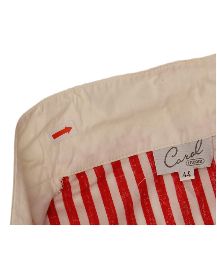 Incom Robe Chemise Sans Manches Femme IT 44 Rayé Rouge Moyen