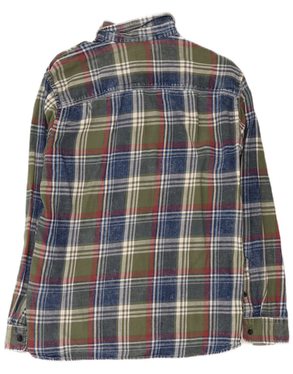 Jack & Jones Chemise en Flanelle Homme Vert Moyen à Carreaux en Coton