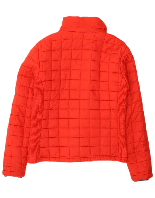Superdry Veste rembourrée pour femme UK 14 Large Rouge Nylon