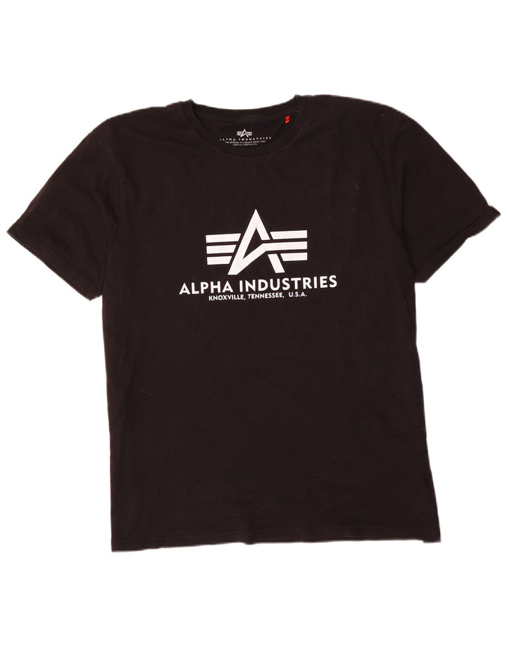 Alpha Industries T-shirt graphique coupe régulière pour homme XL noir