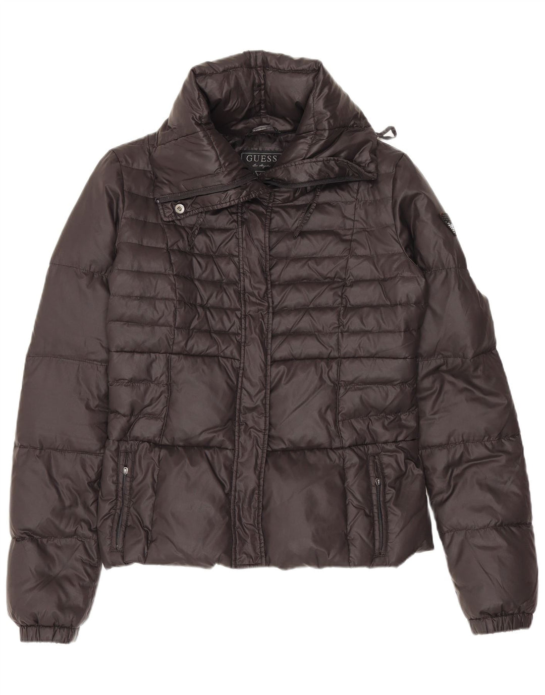 Guess Veste matelassée pour femme UK 8 Small Noir Nylon