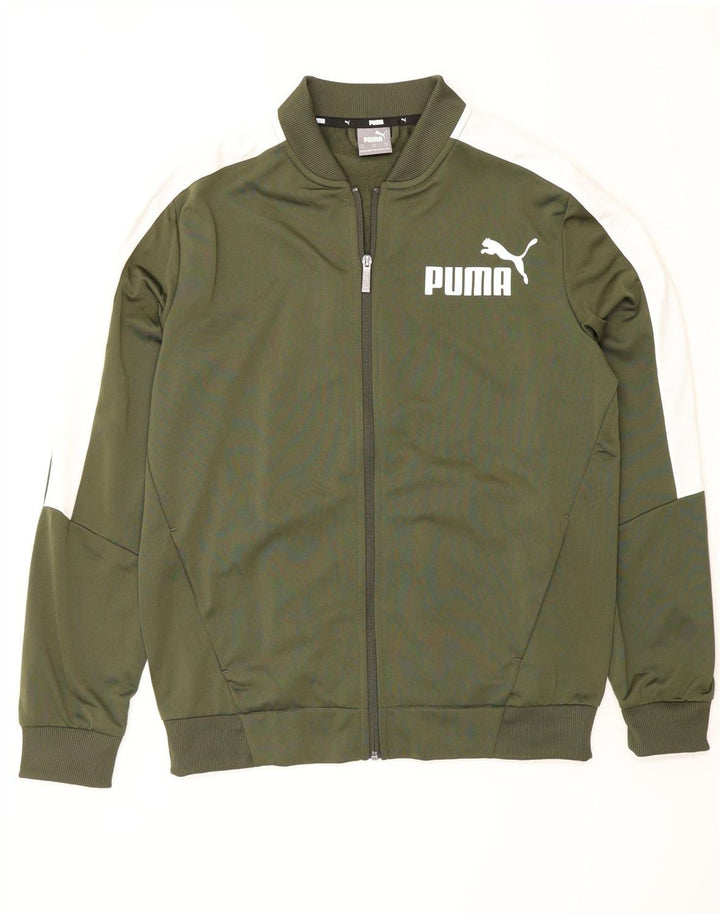 Puma Veste de Survêtement Graphique Homme Vert Moyen Colorblock Polyester
