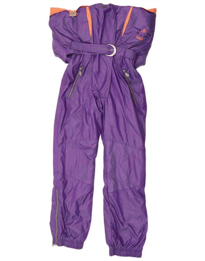 Dubin Combinaison de ski à capuche pour femme US 10 Large Violet Colourblock Polyester