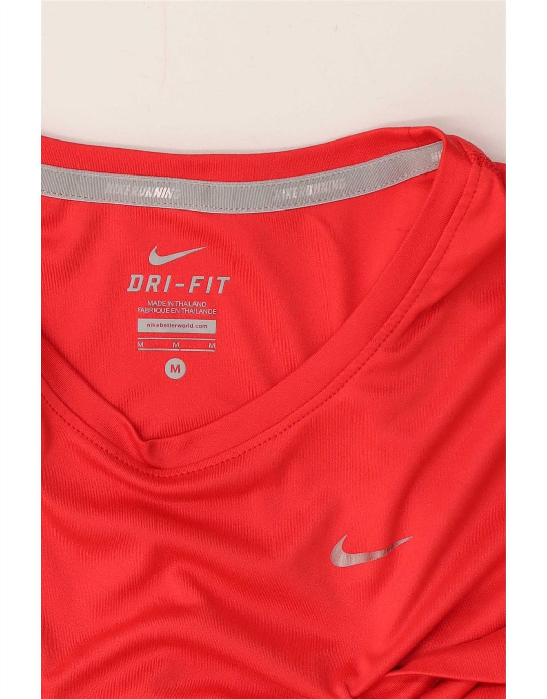 Nike Homme Dri Fit T-Shirt Haut Colorblock Rouge Moyen