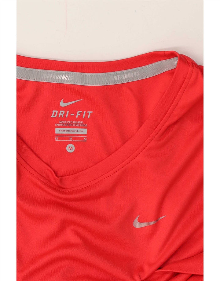 Nike Homme Dri Fit T-Shirt Haut Colorblock Rouge Moyen