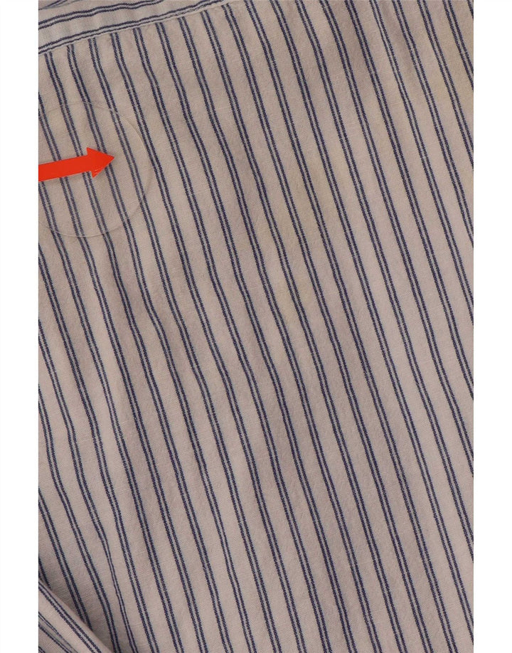 Pull & Bear Chemise Homme Small Bleu à fines rayures en coton