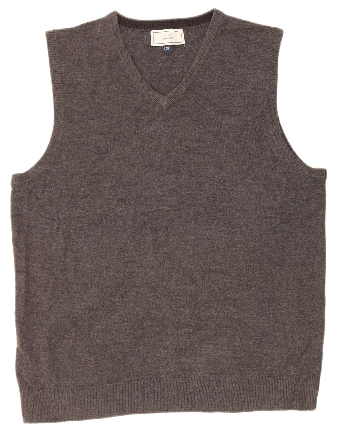 John Lewis Débardeur Gilet Homme XL Gris Acrylique