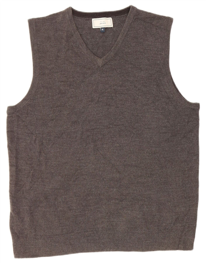 John Lewis Débardeur Gilet Homme XL Gris Acrylique
