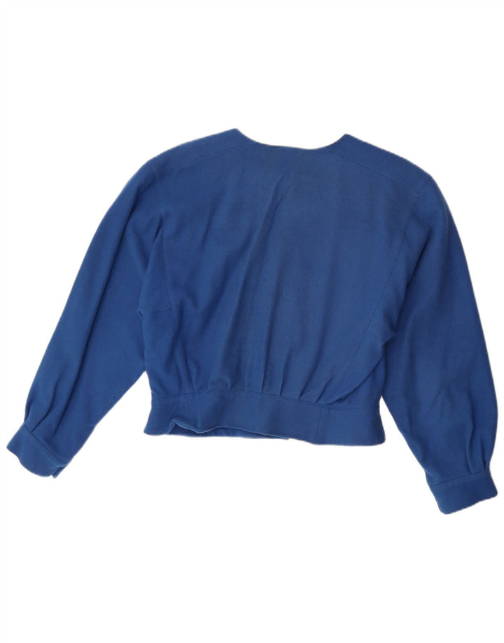 Krizia Veste Boléro Femme UK 14 Bleu Moyen