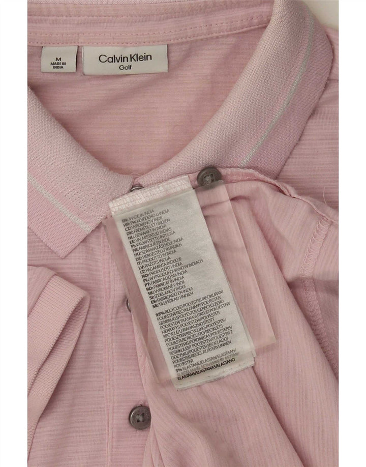 Calvin Klein Polo Homme Rose Moyen Rayures Polyester