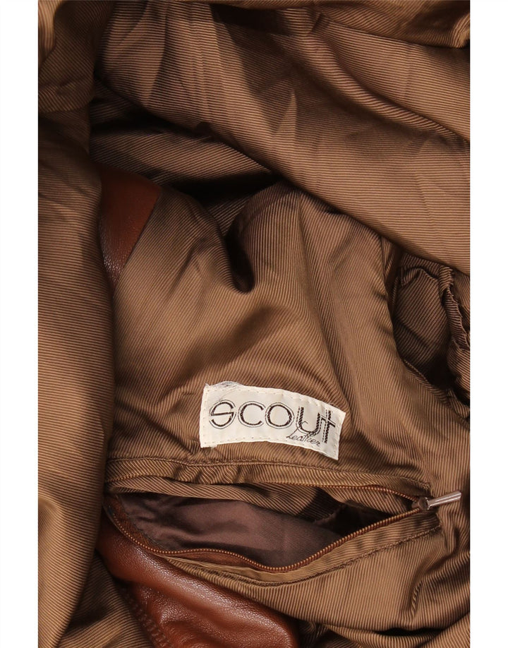 Veste en cuir Scout pour homme UK 40 Large Marron