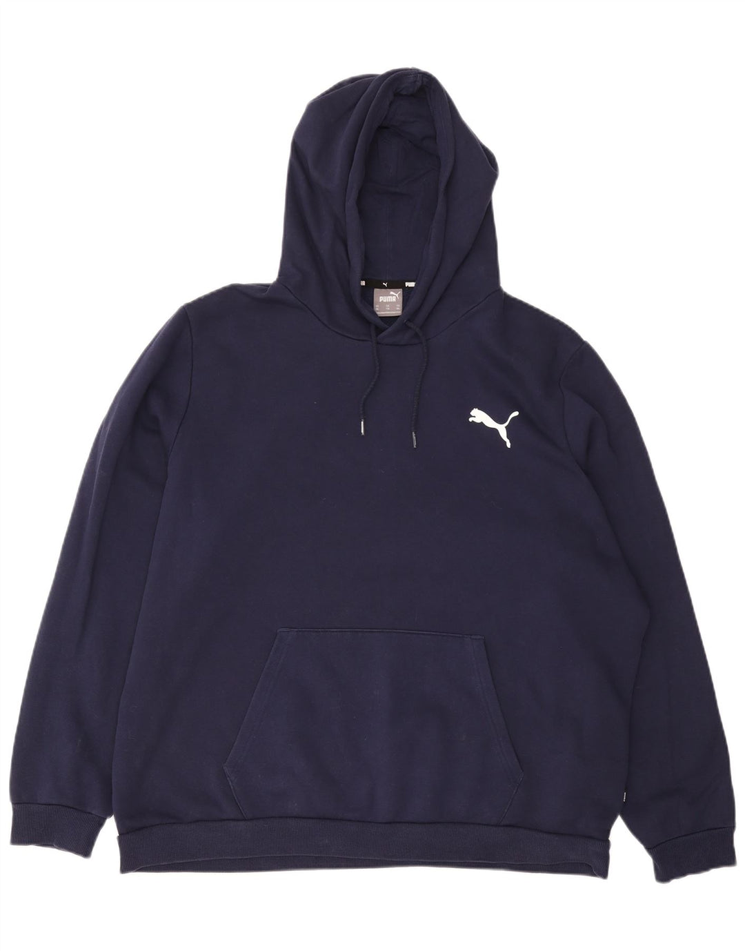 PUMA Pull à capuche pour homme 2XL en coton bleu marine