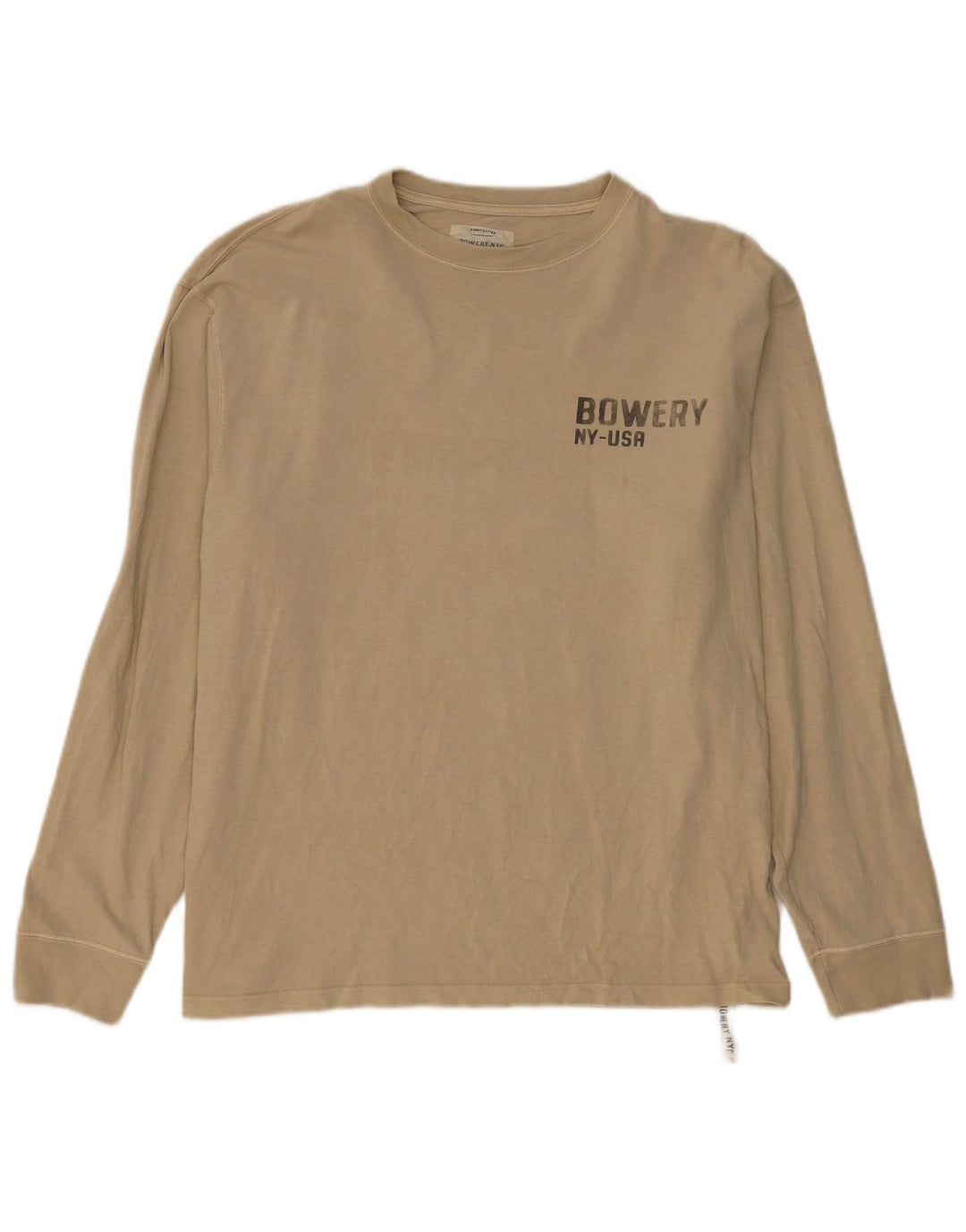 BOWERY Haut graphique à manches longues pour homme en coton beige