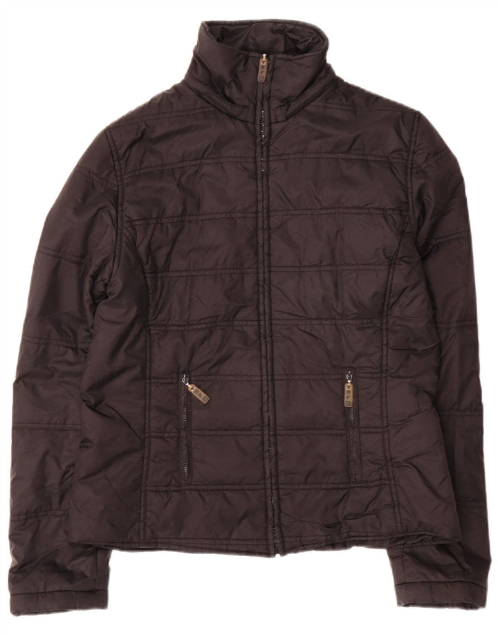Zara Veste rembourrée pour femme UK 16 Large Nylon Noir