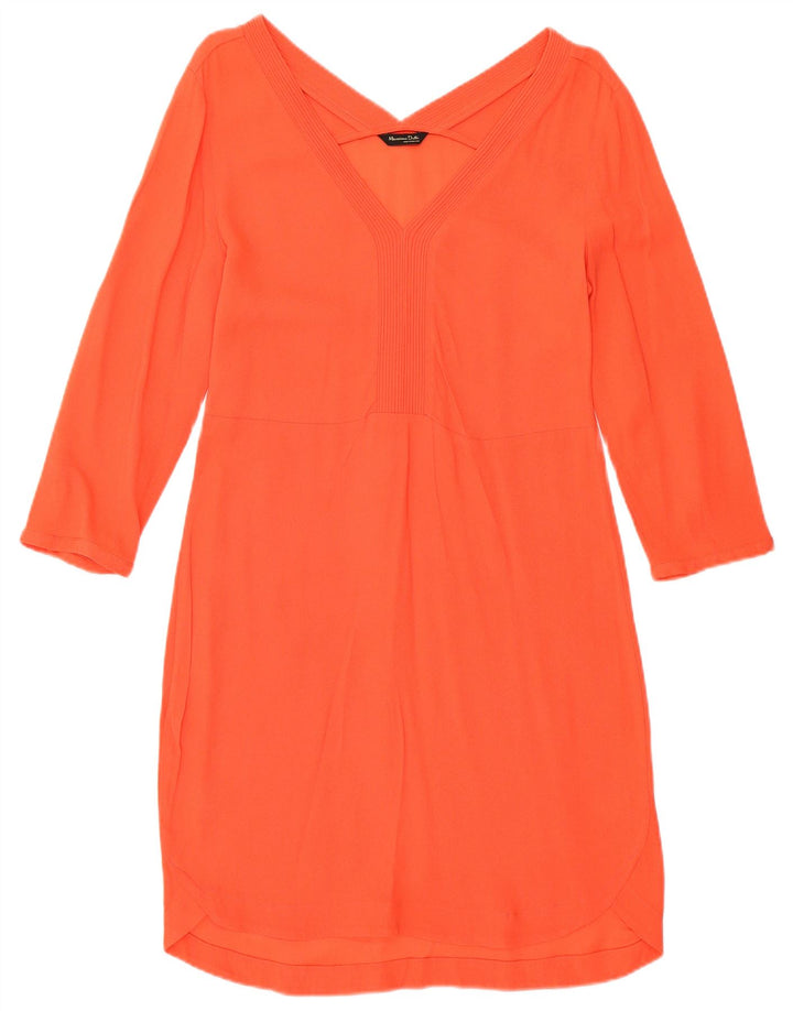 Massimo Dutti Robe fourreau à manches 3/4 pour femme UK 8 Small Orange
